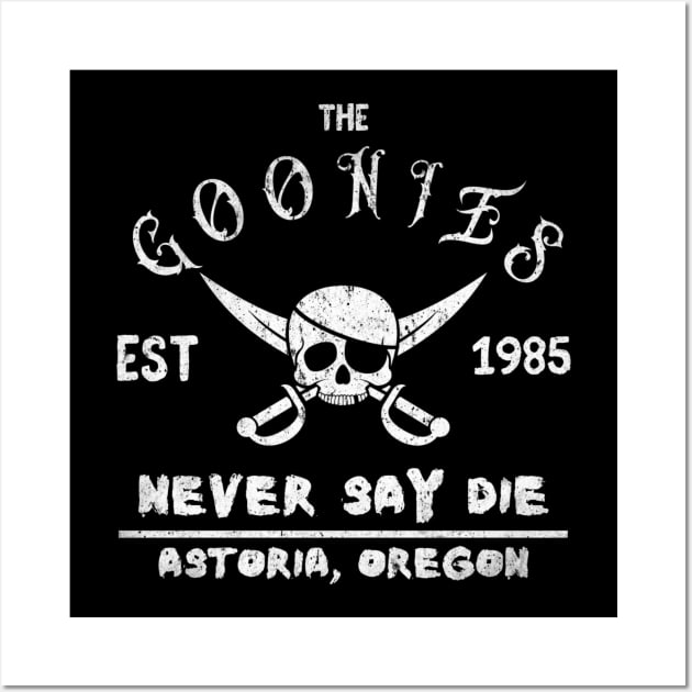 The Goonies Never Say Die Style Simple Wall Art by Draw One Last Breath Horror 